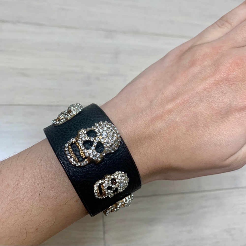 Leather Skull Bracelet-Cuff